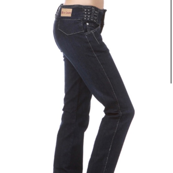 ♥️SALE♥️Boot Cut Jeans w/ Silver Studs - Picture 2 of 9